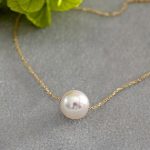 Akoya pearl through necklace-あこや真珠 一粒スルーネックレス-