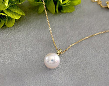 Personalized Charm Necklace – akoya pearl-アコヤ真珠一粒チャーム-